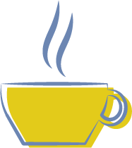 Symbol: Dampfende Kaffeetasse.